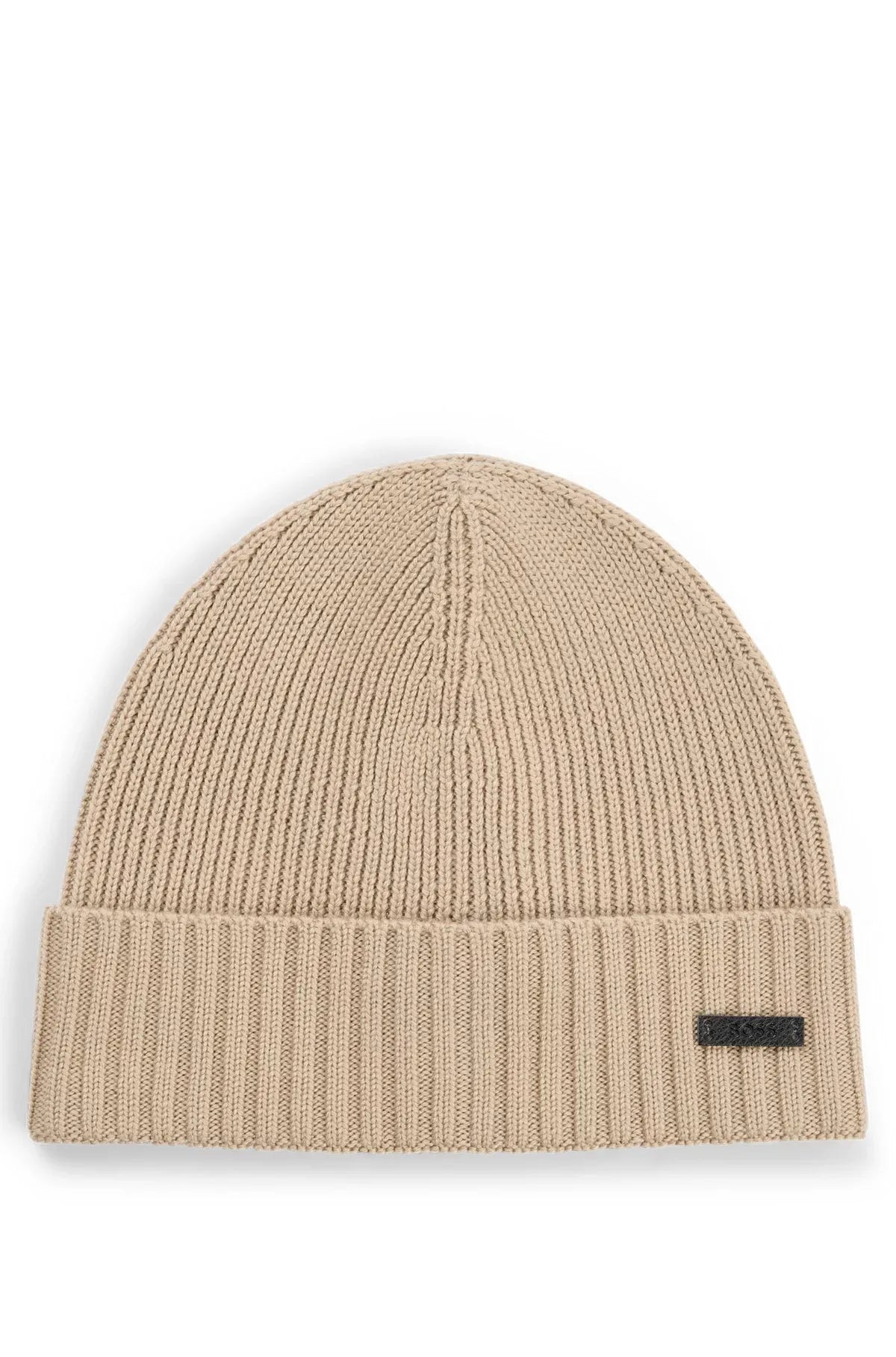 Ribbed Beanie Hat In Virgin Wool