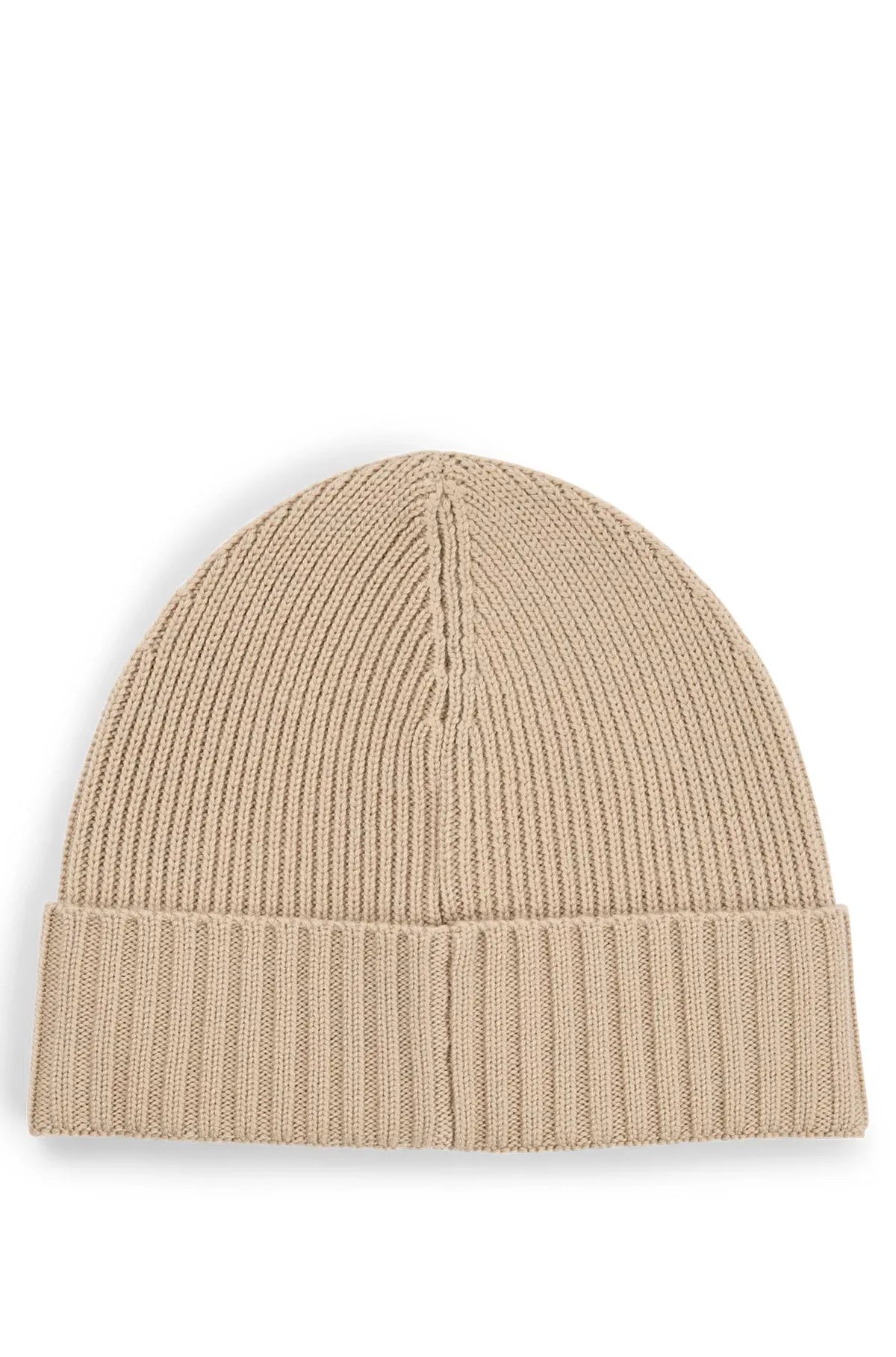 Ribbed Beanie Hat In Virgin Wool