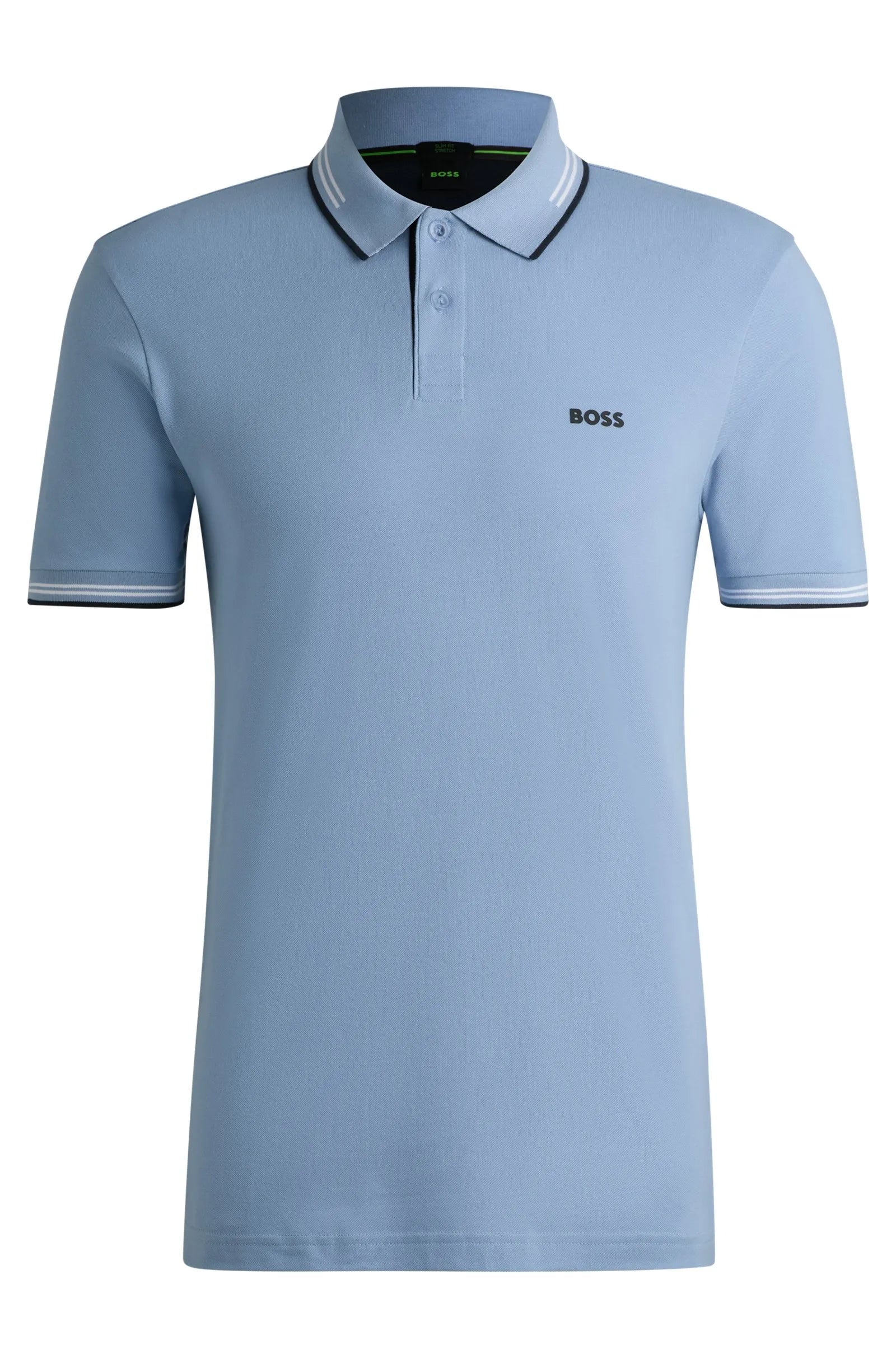 Men's Stretch Cotton Slim Fit Polo Shirt with Branding