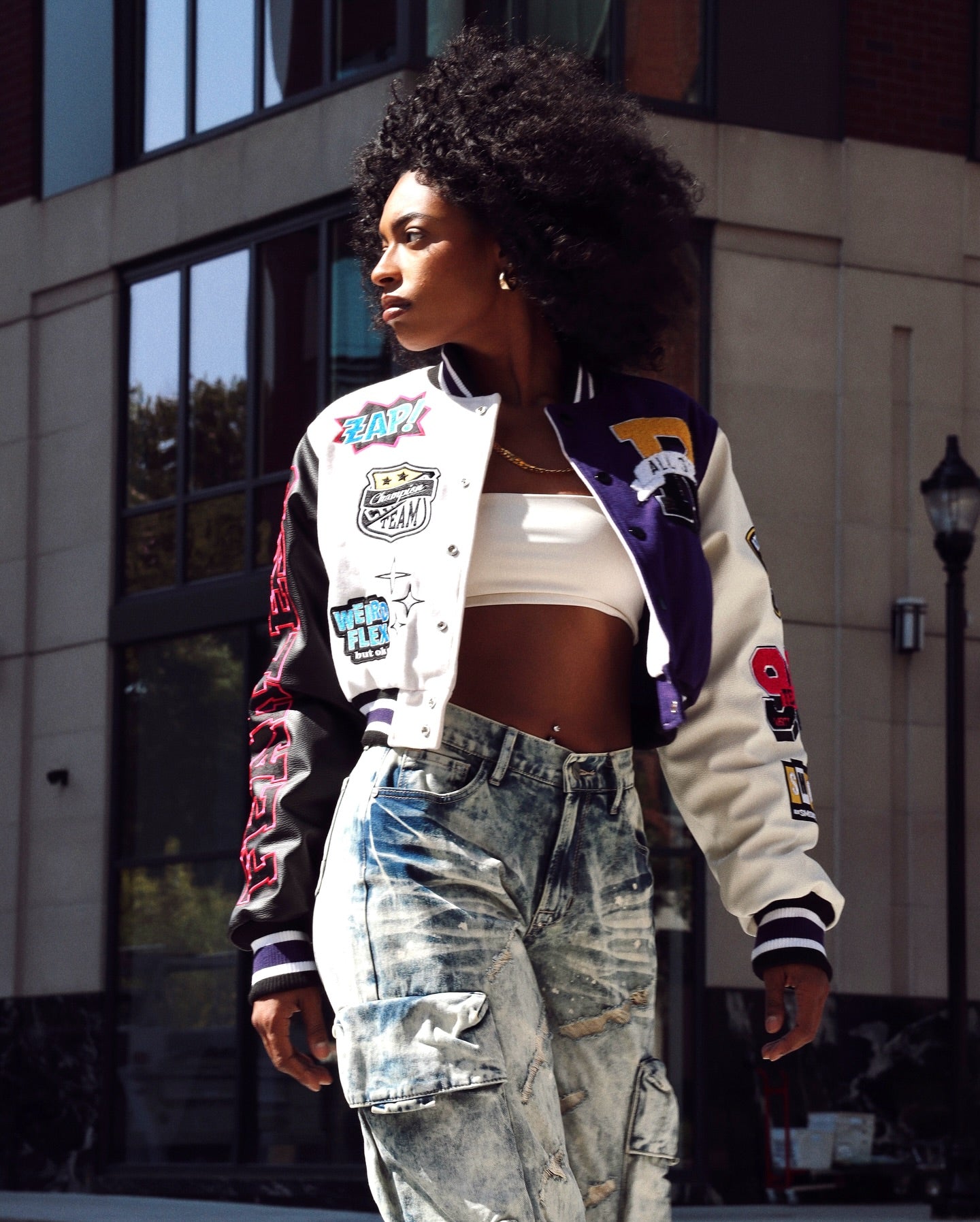 Women's All Star Crop Varsity Wool Jacket