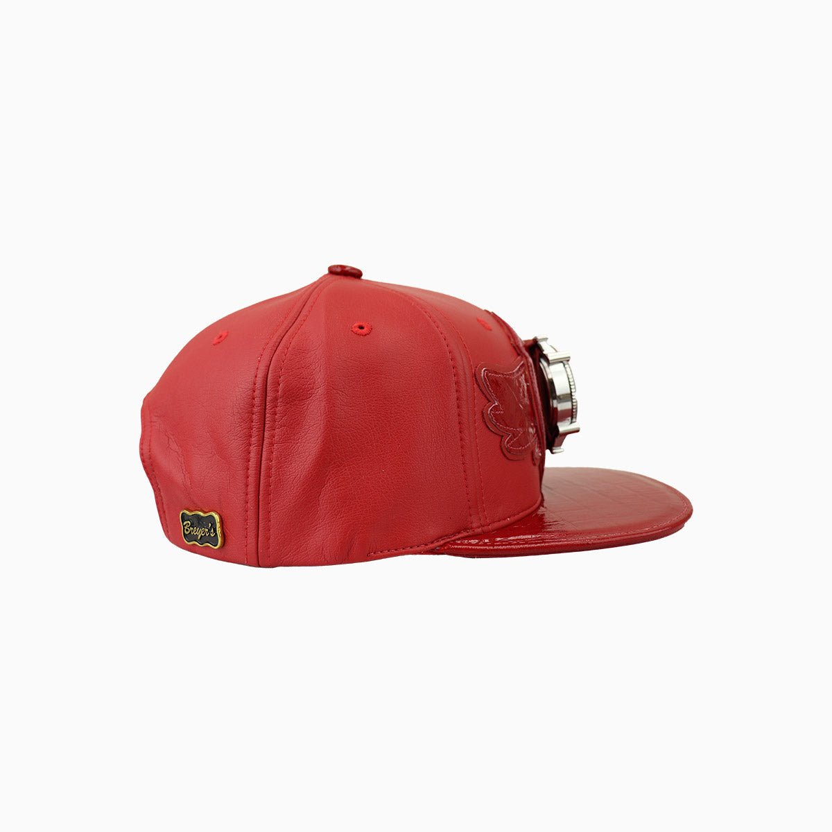 Breyers Leather Pattern Buck 50 Hat - Color: Dark Red - Tops and Bottoms USA -