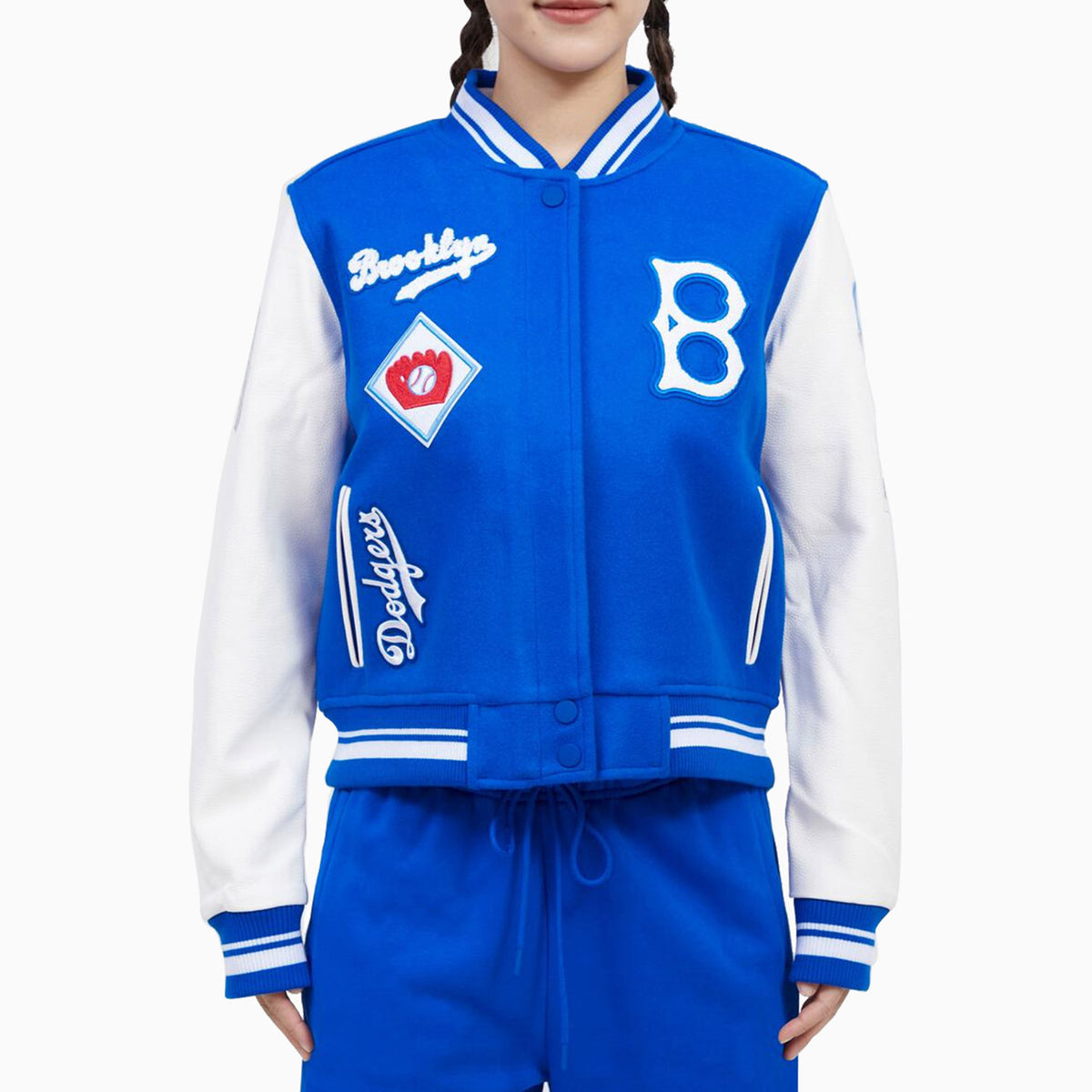 Varsity Brooklyn Dodgers Blue and White Jacket