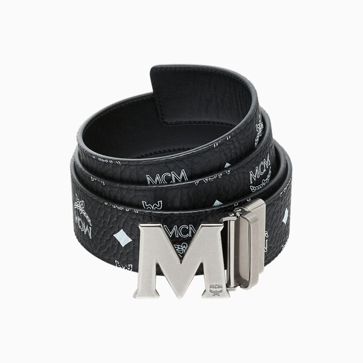 MCM Visetos Buckle Belt in Red for Men