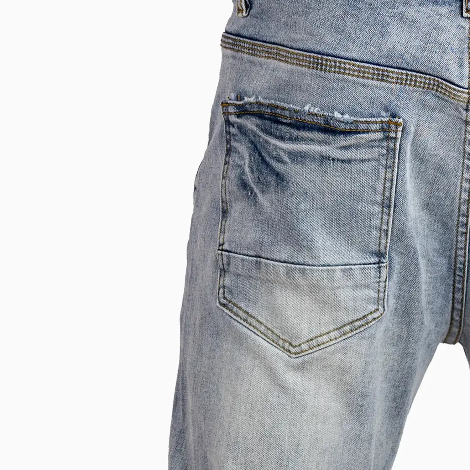 Men's Slim Fit Rips Denim Jeans Pant