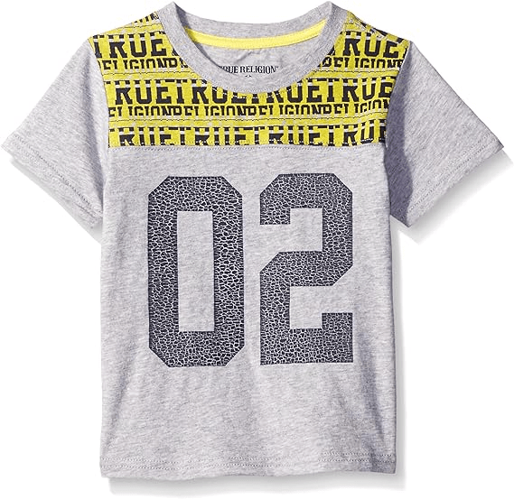 Kid's Printed Panel Crew Neck T Shirt