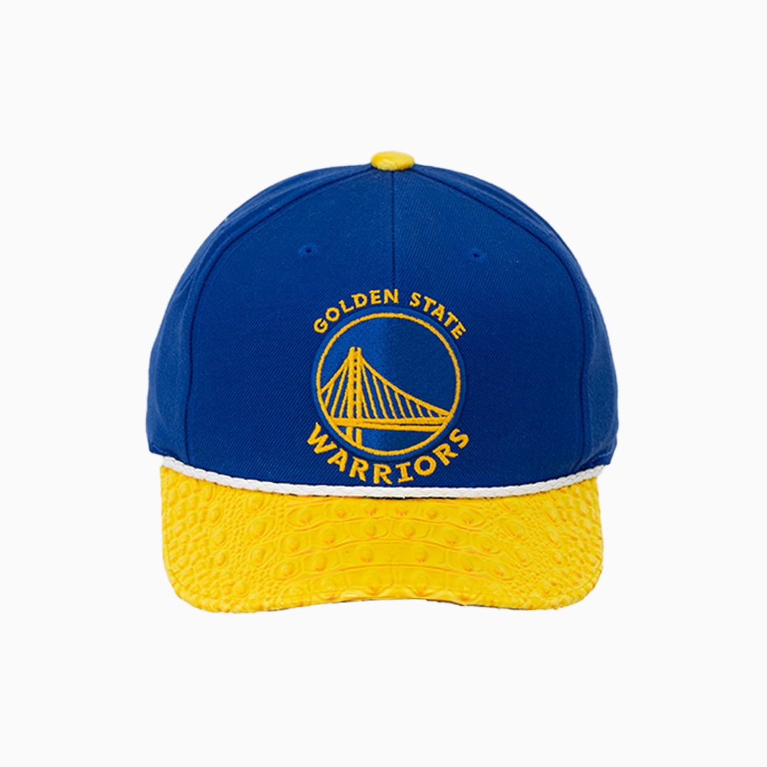 breyers-buck-50-golden-state-warriors-hat-with-leather-visor-breyers-tgswh-blue-yellow