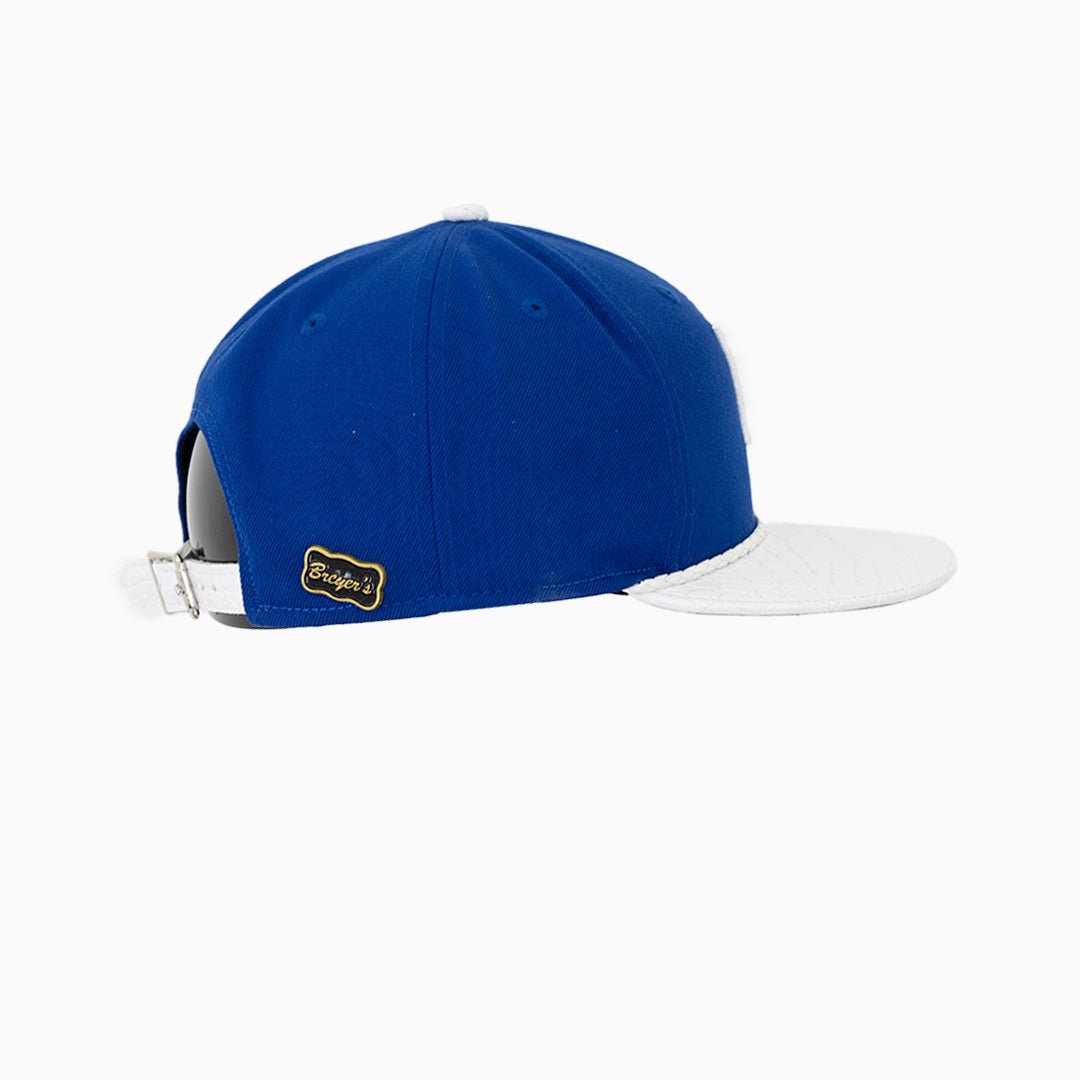 breyers-buck-50-kansas-city-royals-game-mlb-hat-with-leather-visor-breyers-kcrh-blu-wht