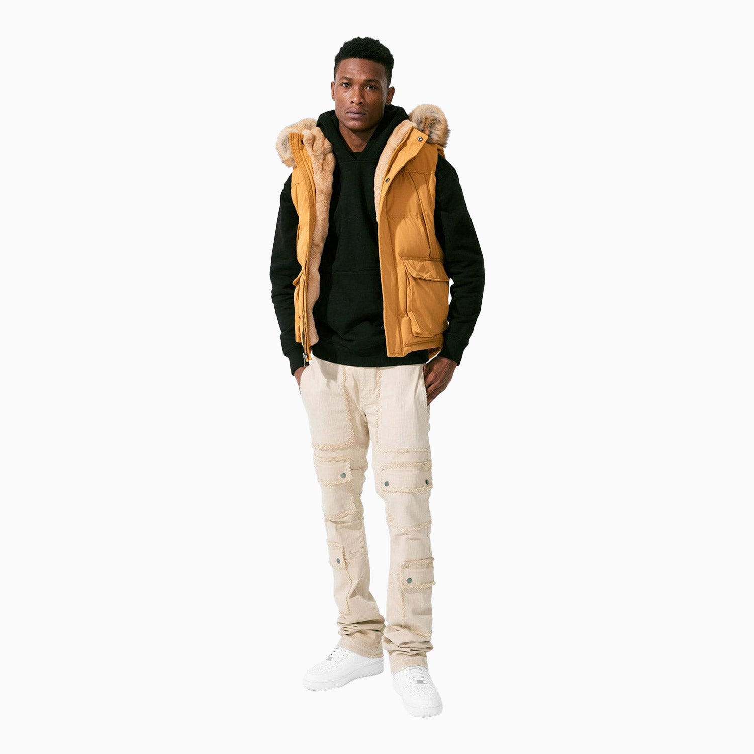 Fur lined shop hooded vest