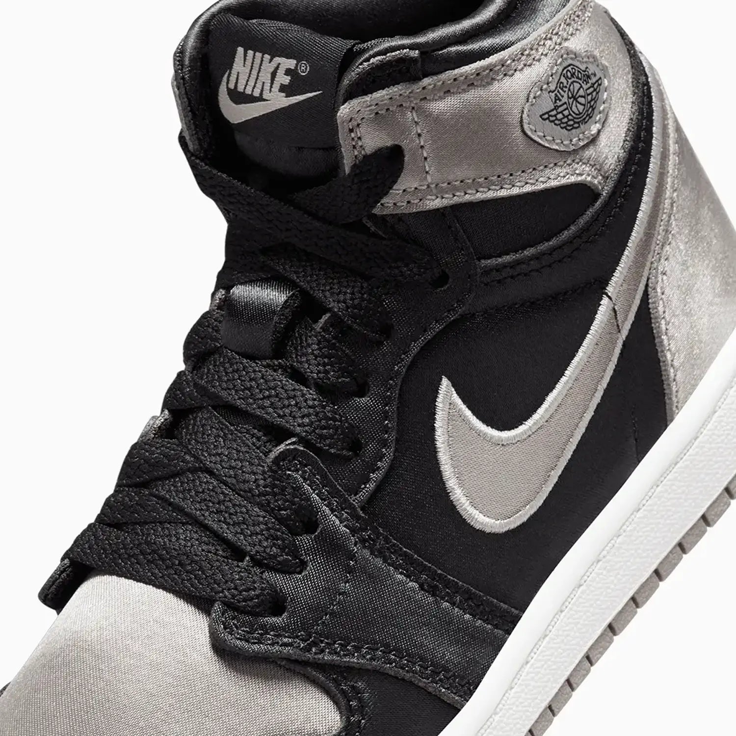 Jordan 1 Retro High OG Satin Shadow Black Medium Grey White