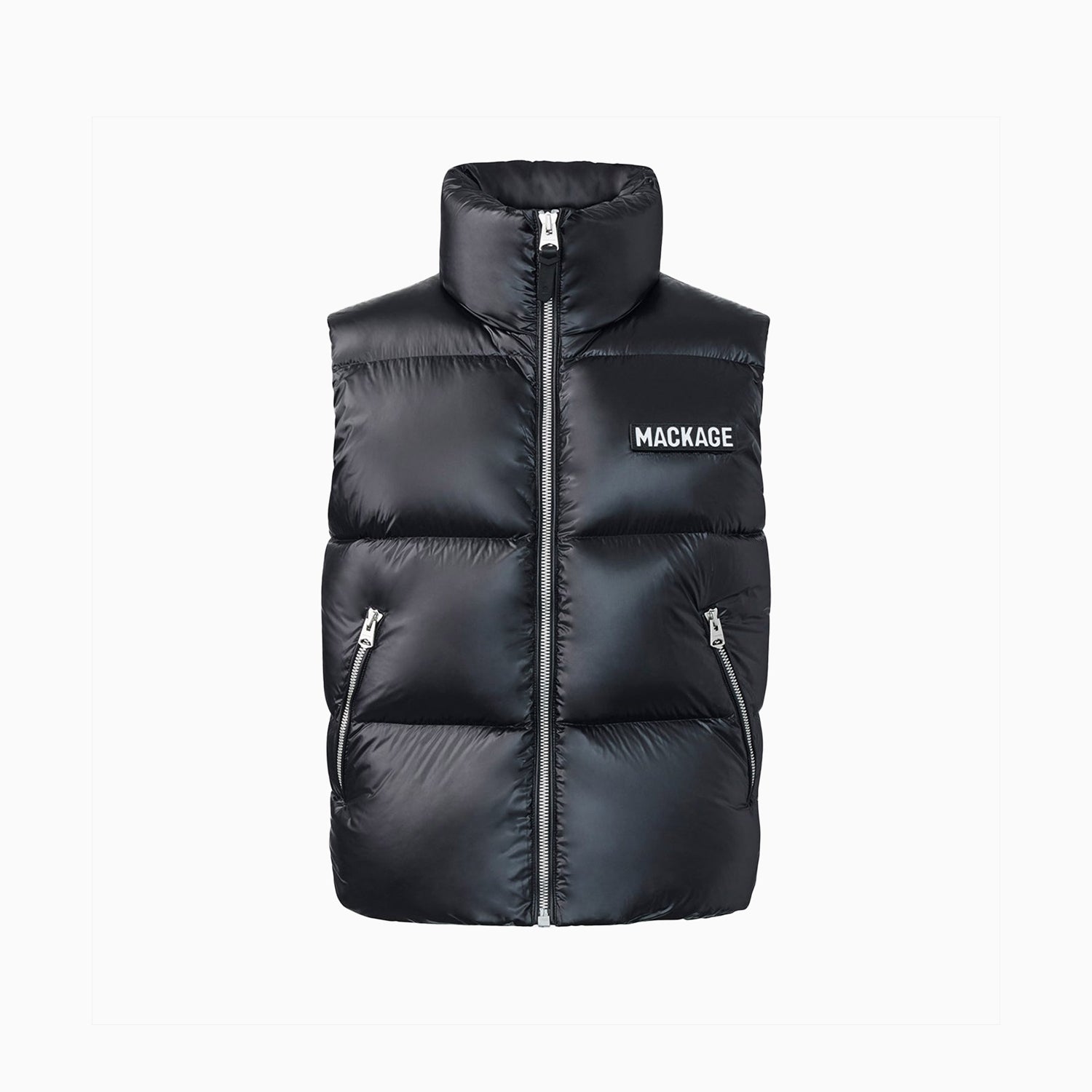 Men's KANE Lustrous Light Down Vest With Funnel Collar