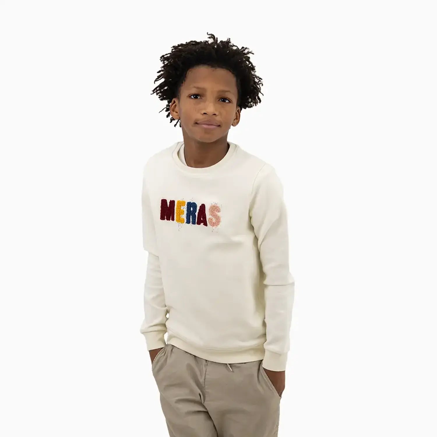 Kid's Soldier Chenille Patch Crew Neck Sweatshirt