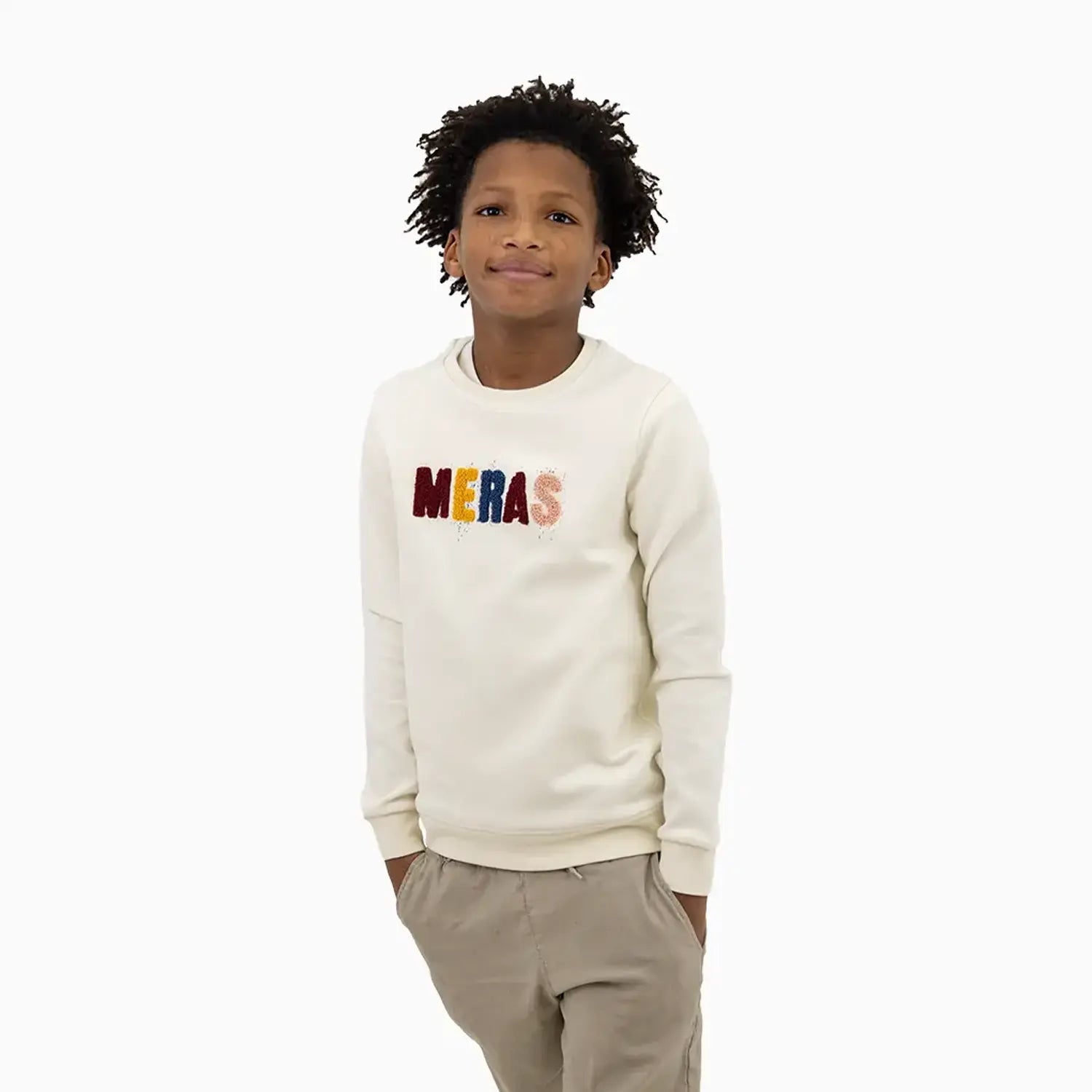 Kid's Soldier Chenille Patch Crew Neck Sweatshirt