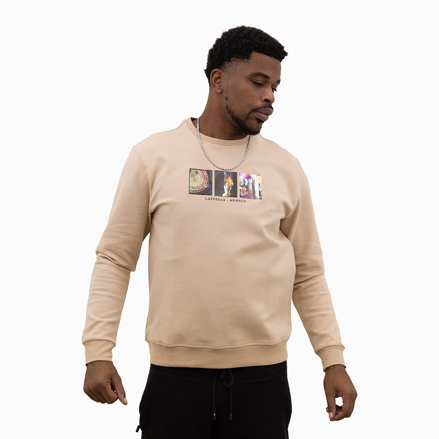 meras-mens-classic-crew-neck-sweatshirt-mc2309-tan