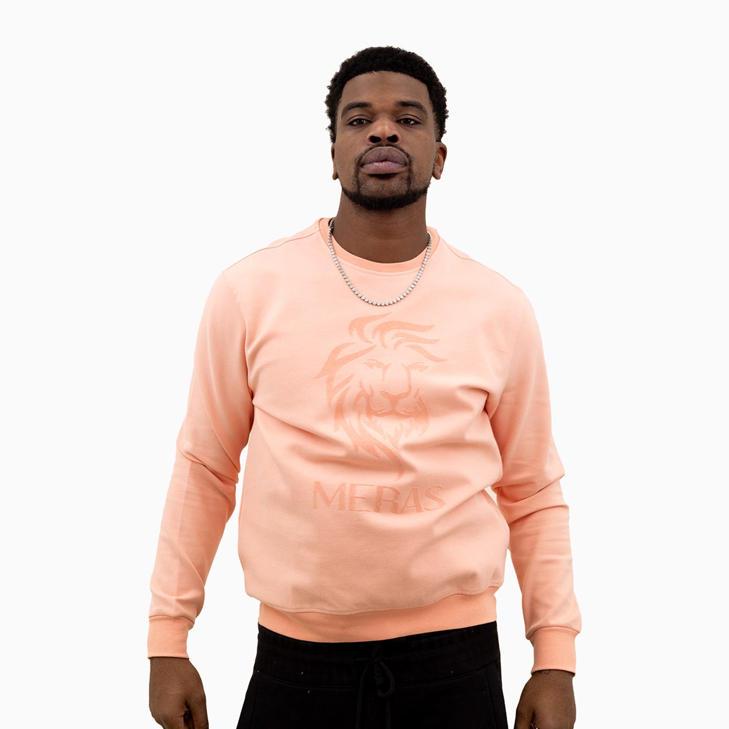 meras-mens-classic-logo-crew-neck-sweatshirt-mc2305-peach