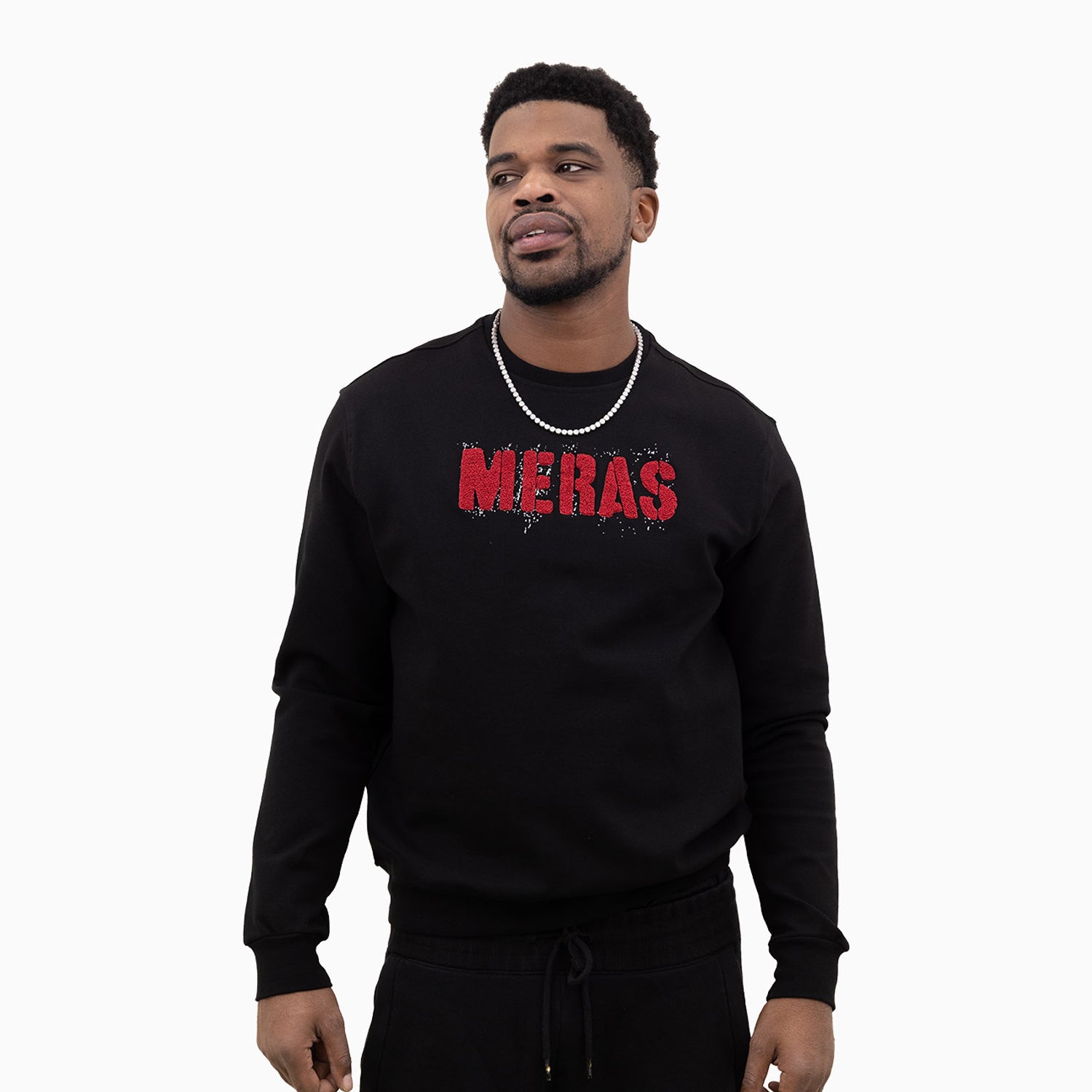 meras-mens-classic-logo-crew-neck-sweatshirt-mc2307-black