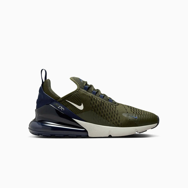 Nike Air Max 270 Men s Cargo Khaki Obsidian Light Bone Shoes Size 12