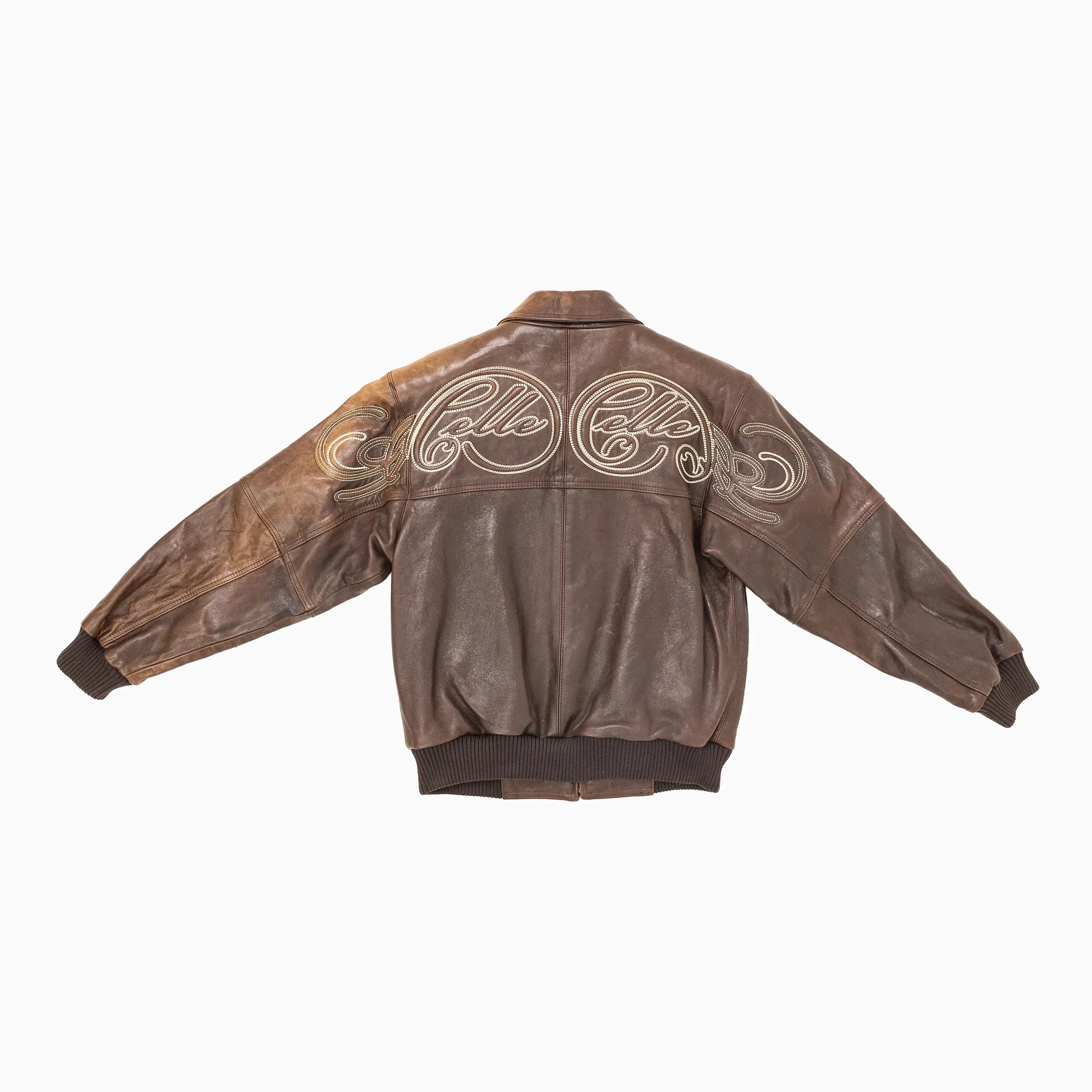 Kid's Chocolate Florentine Leather Jacket