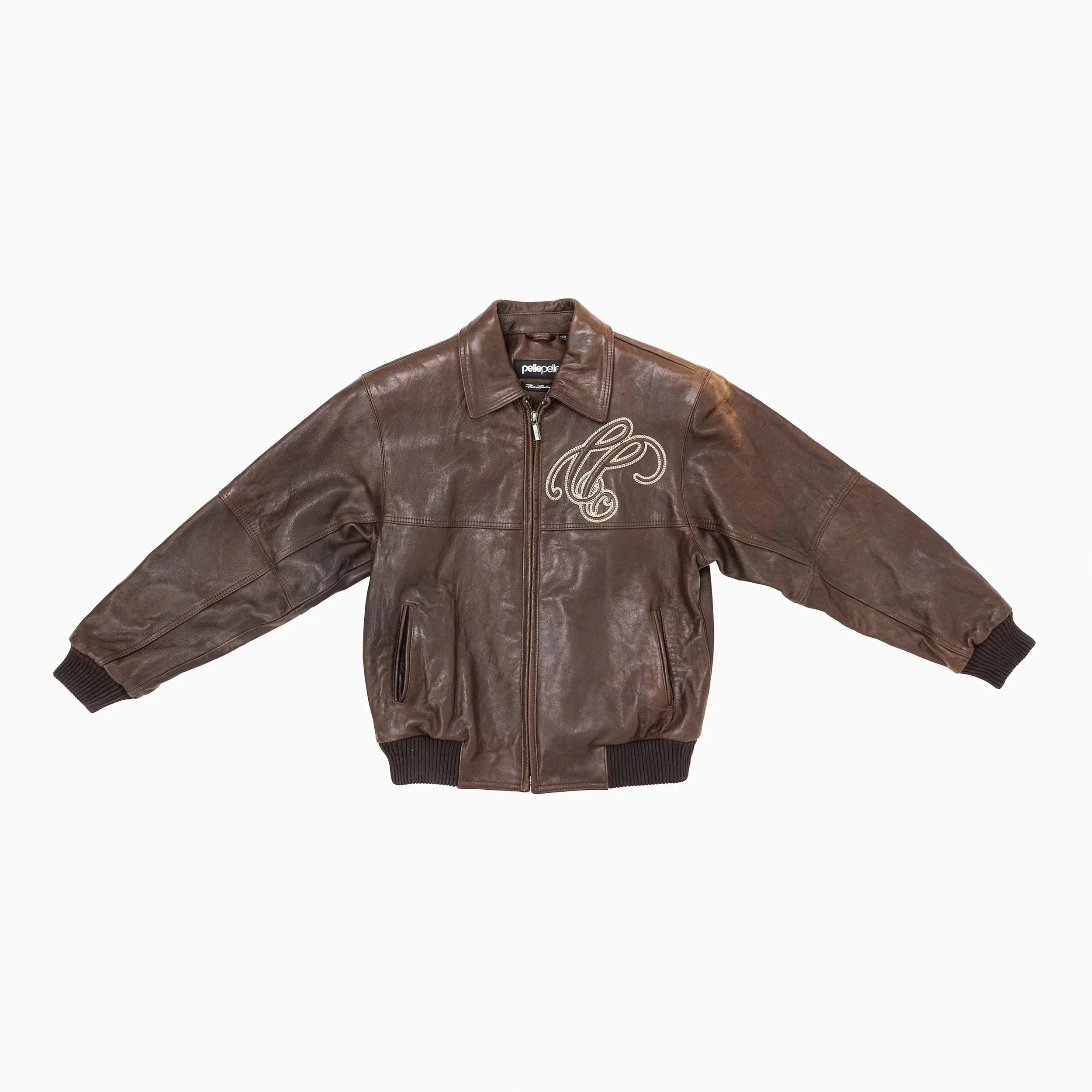 Kid's Chocolate Florentine Leather Jacket