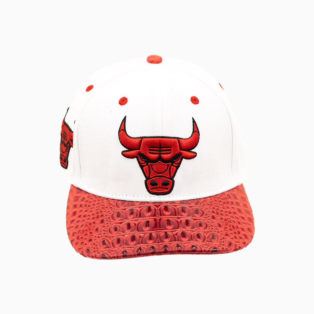 Chicago Bulls Jordan Mitchell and Ness Hat Snapback Leather Bred New Men