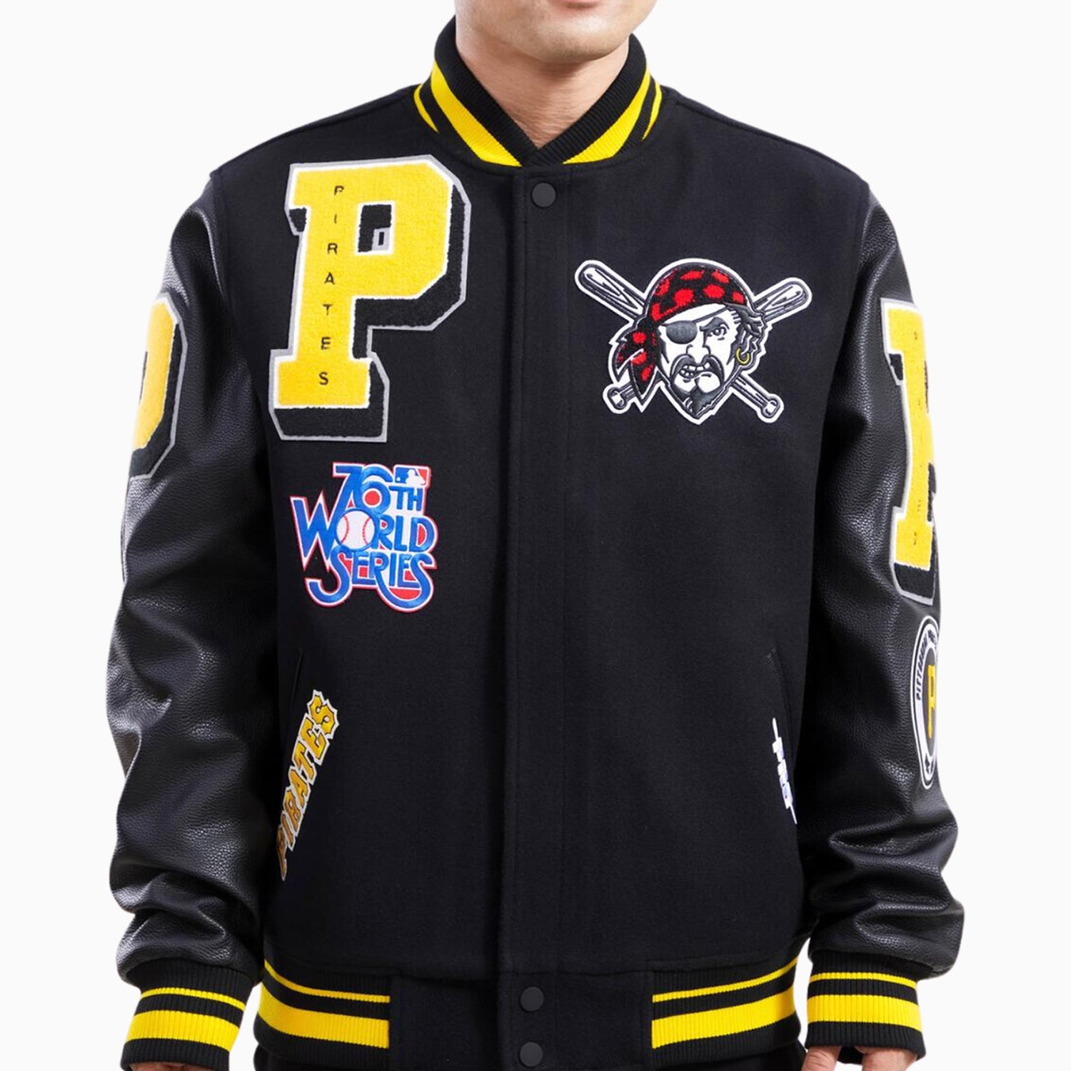 PITTSBURGH STEELERS BIG LOGO SATIN JACKET (YELLOW) – Pro Standard