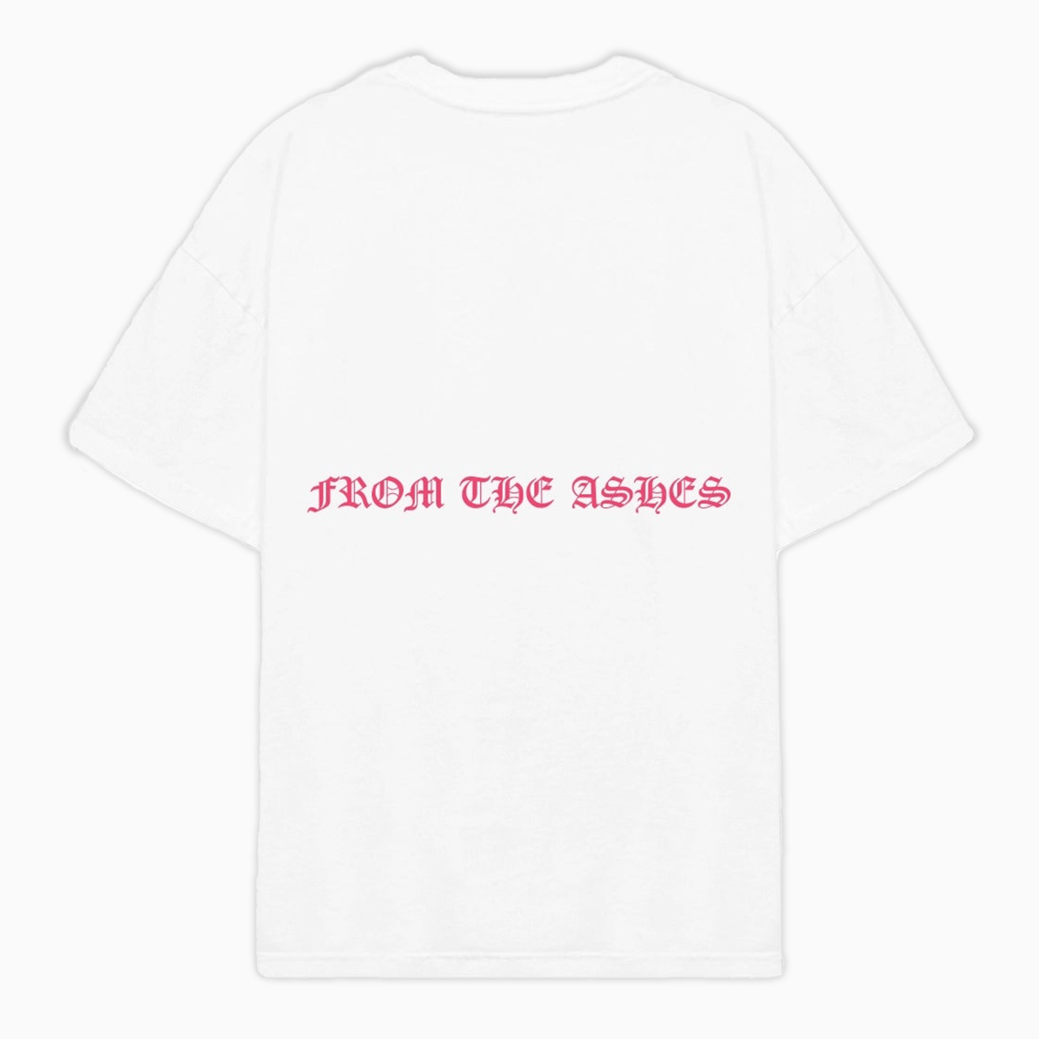 Men's  Ashes Pink In White T Shirt