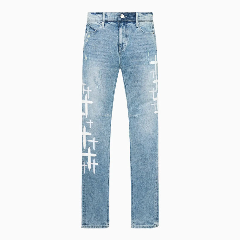 RTA Men's Bryant Cross Patches Denim Jeans