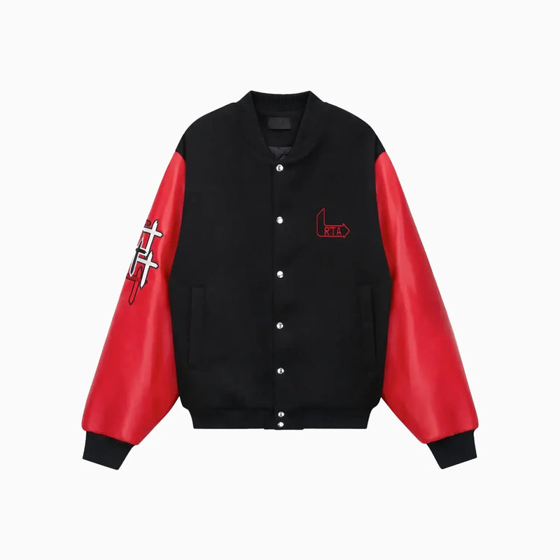 RTA Men's Marty Script Logo Varsity Jacket