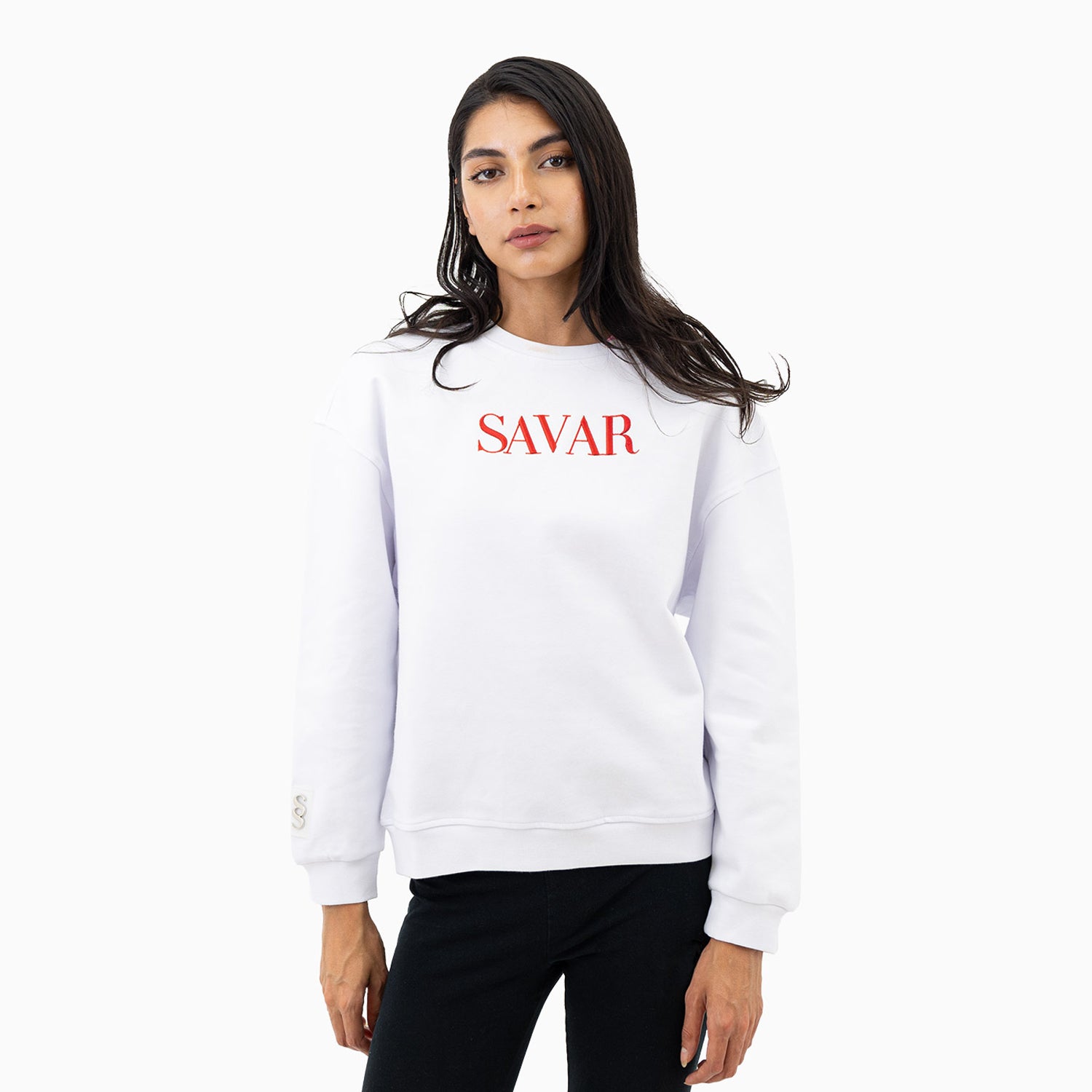 savar-womens-embroidery-crew-neck-sweatshirt-scw3028-100