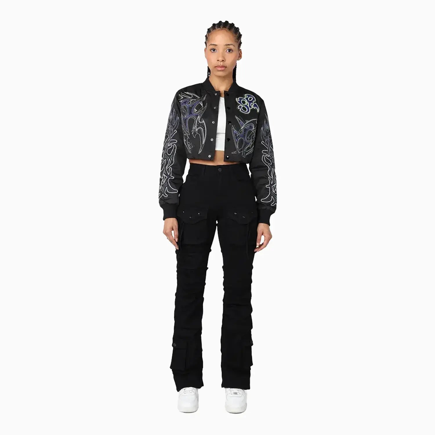 smoke-rise-womens-coated-nylon-light-jacket-ew25106-blk