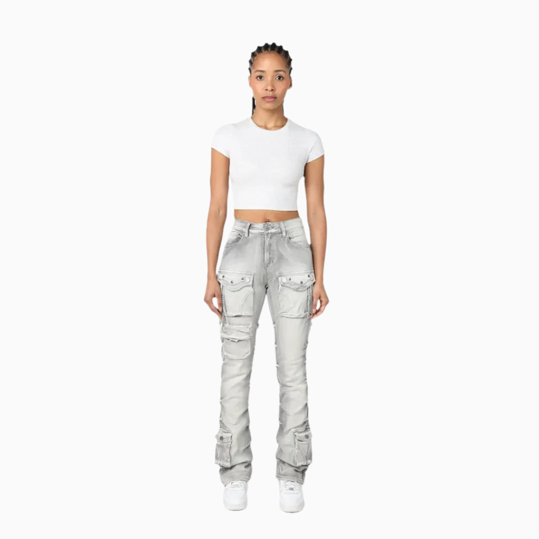 smoke-rise-womens-high-rise-lightening-wash-stack-jeans-pant-ap25113-rdg