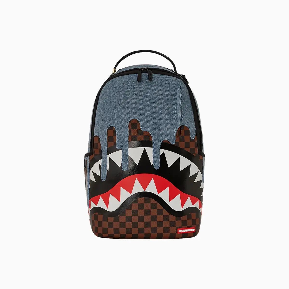 sprayground-fabric-house-shark-drip-backpack-b6262-dnmbrn