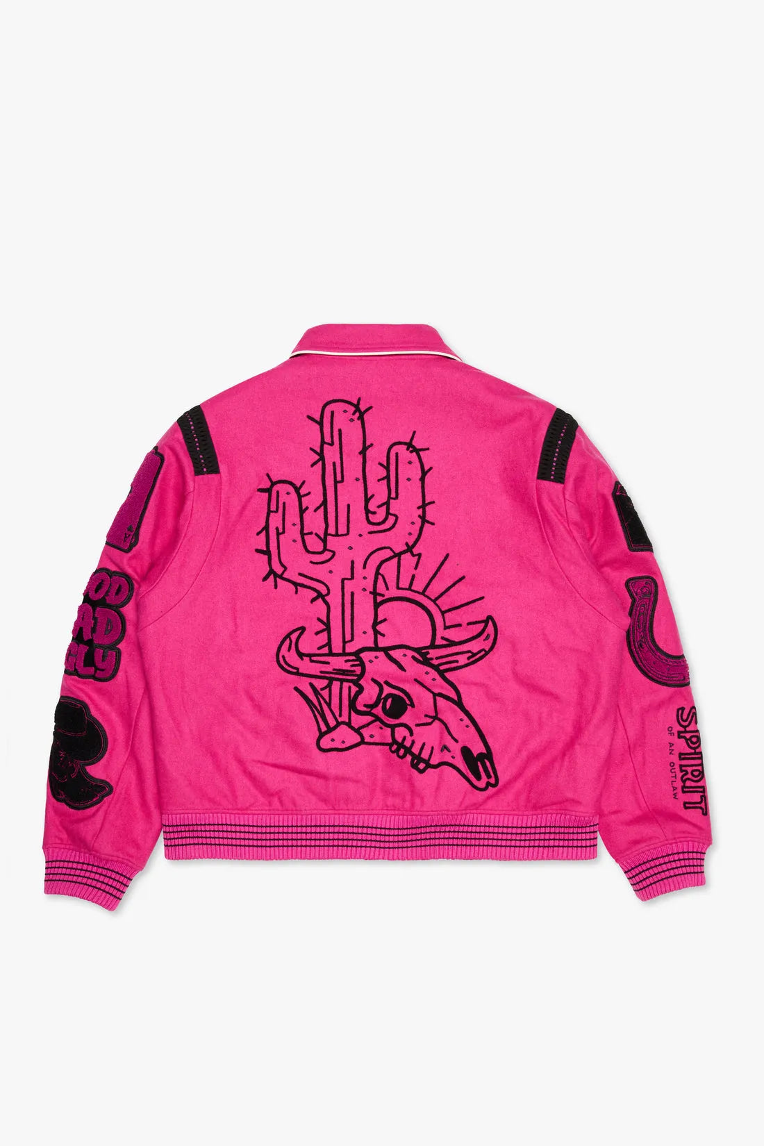 Men's Wild Bunch Fuchsia Varsity Jacket