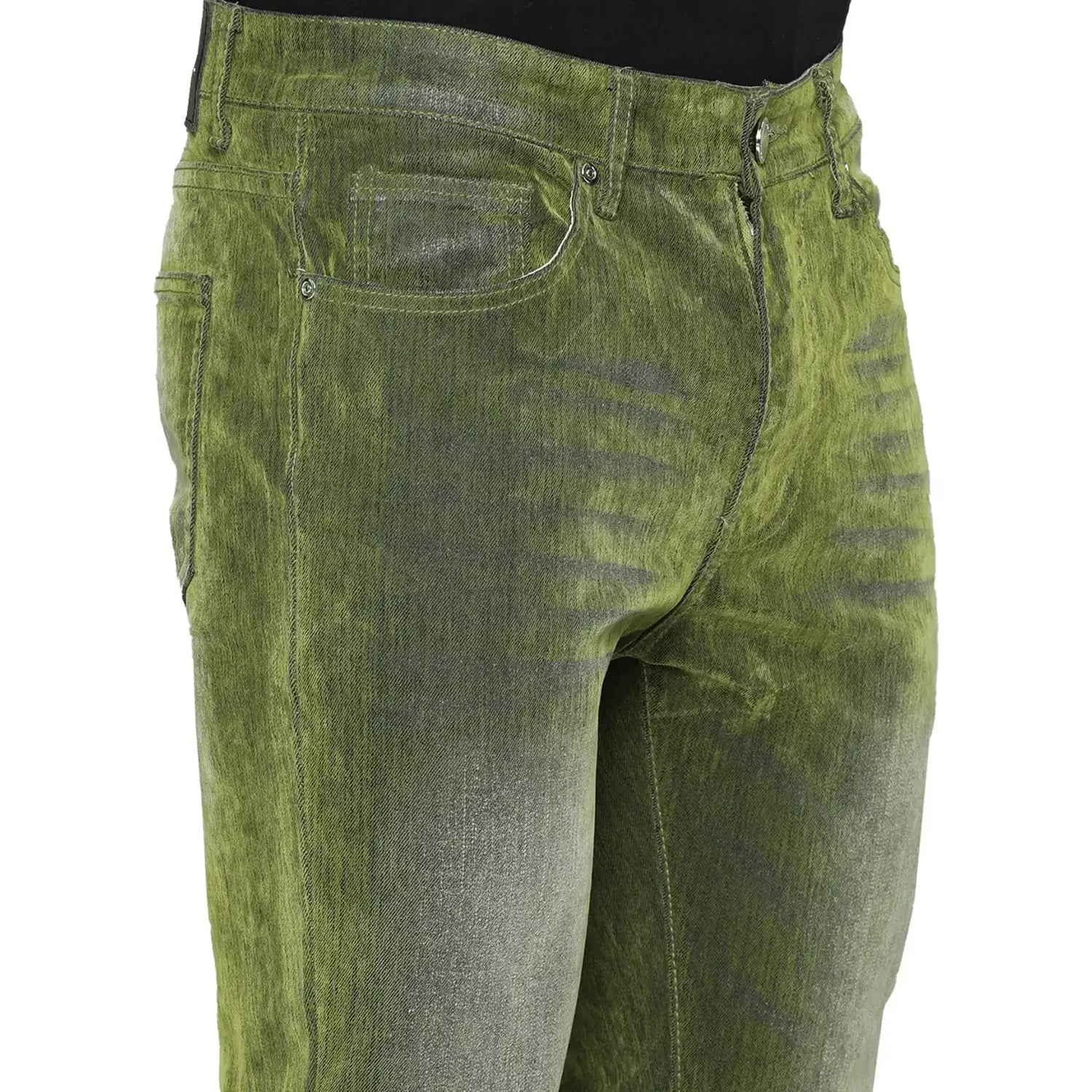 Men's Stacked Fit Jeans Pant With Stitched Hem