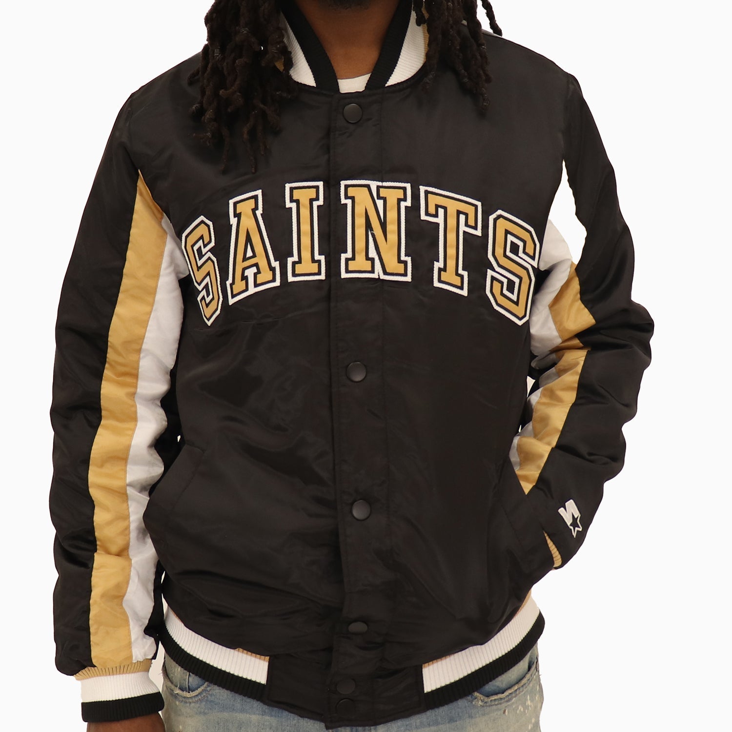 Starter Men's New Orleans Saints NFL Varsity Satin Jacket