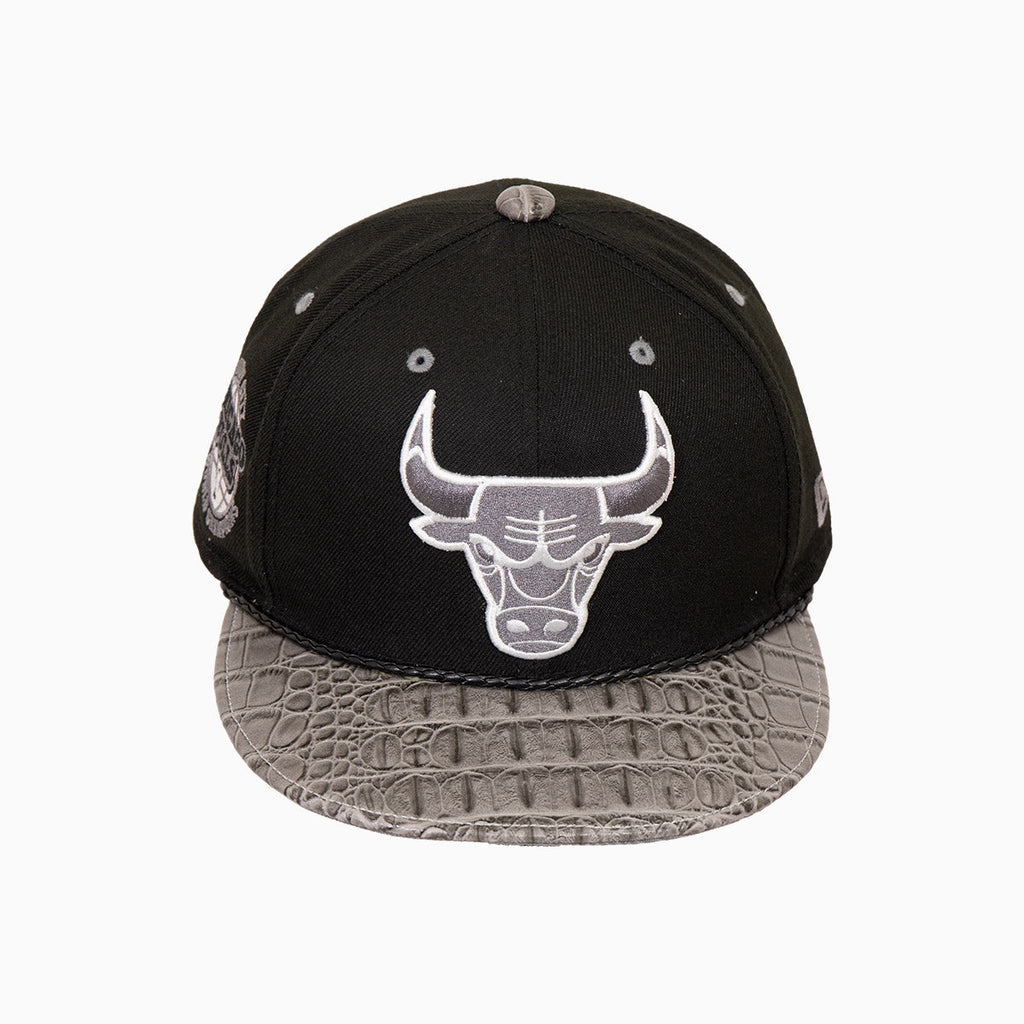 Breyer's Buck 50 Chicago Bulls Patent Leather Hat - Black/Blue / One Size  in 2023