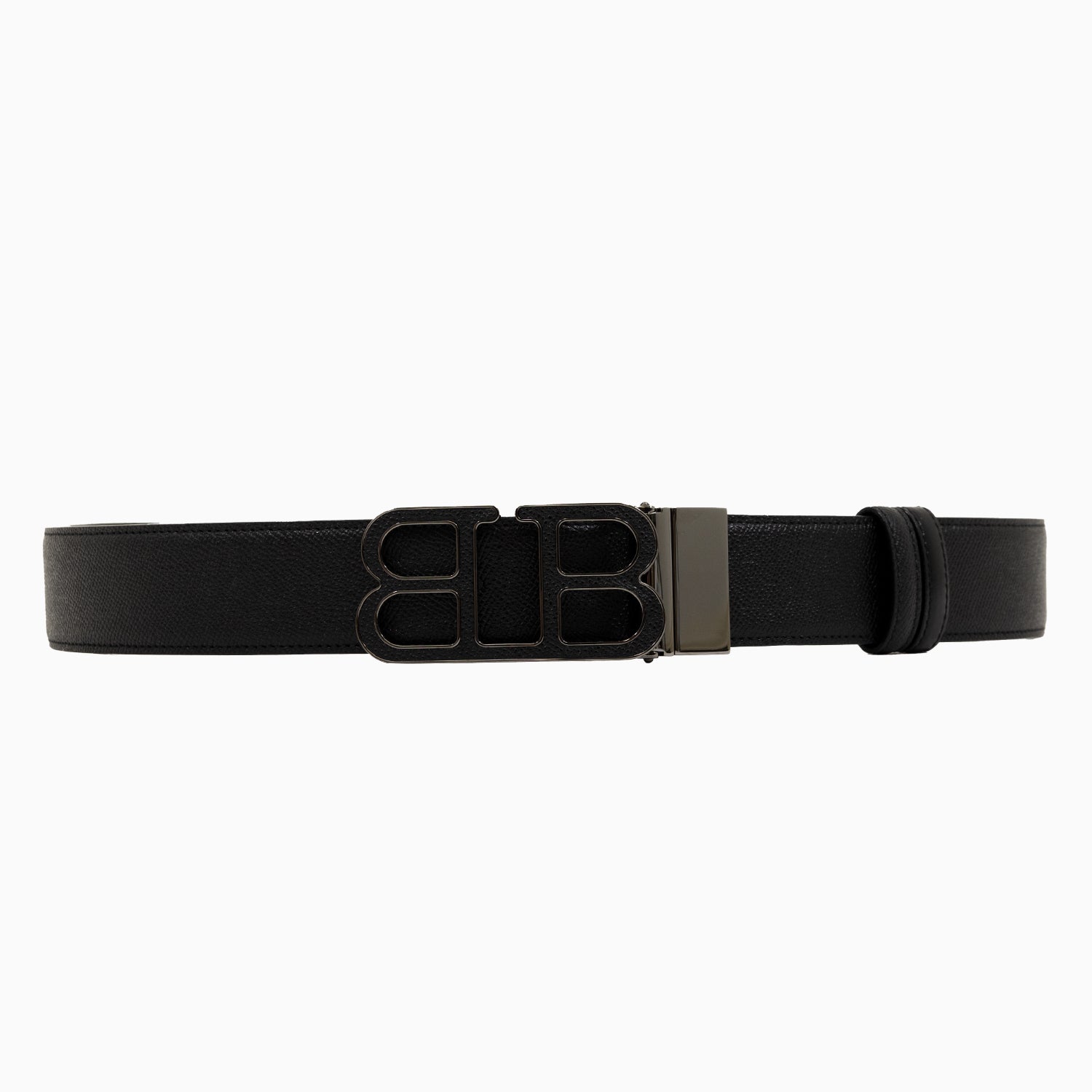 Men's Reversible Bb Monogram Belt in Black