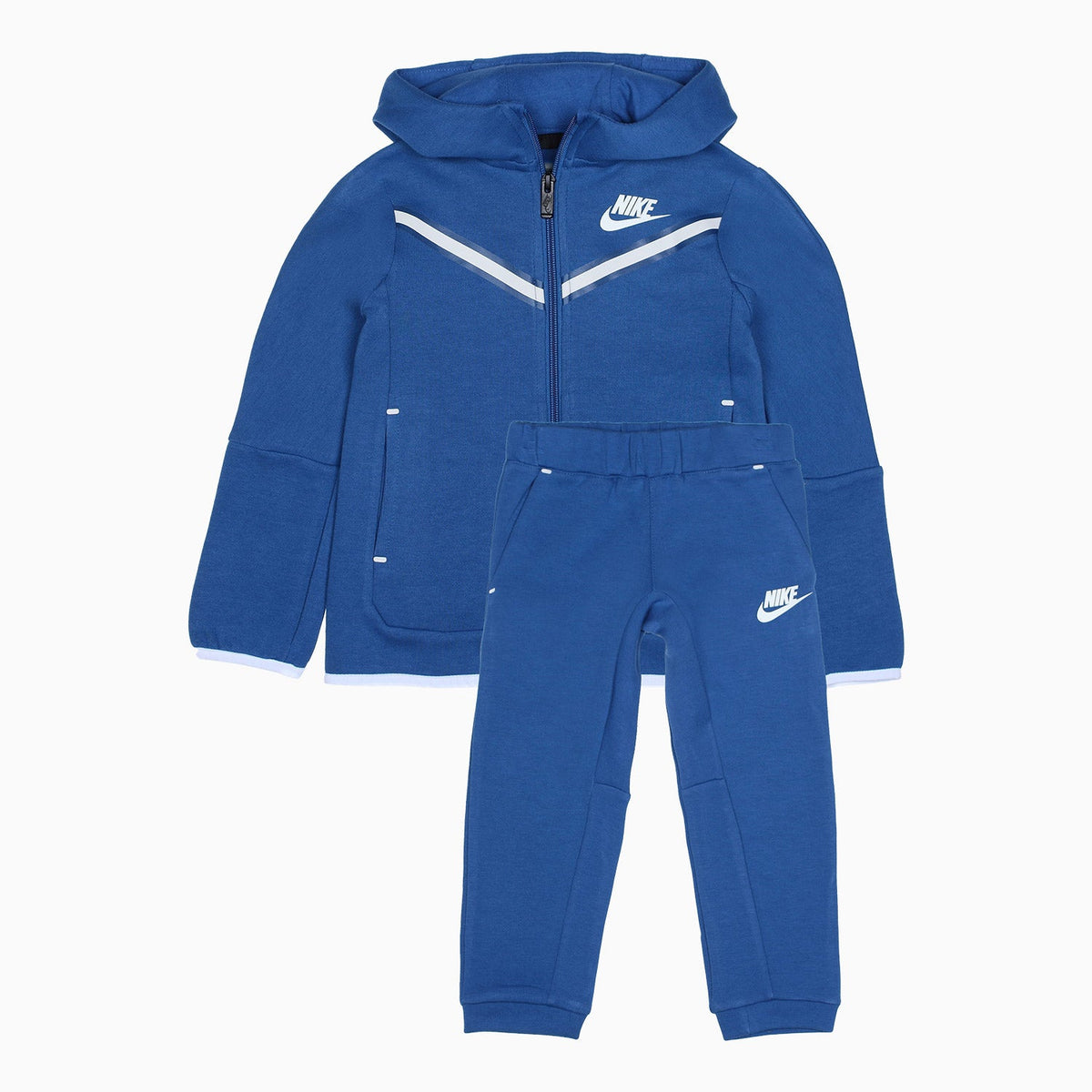 Nike Tech Fleece Tracksuit Kids - Blue/White – Footkorner
