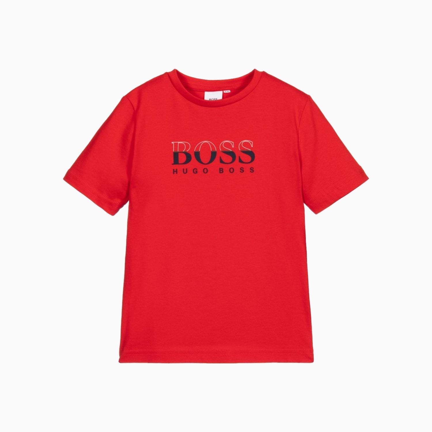 Boys Boss Red Logo T Shirt Red