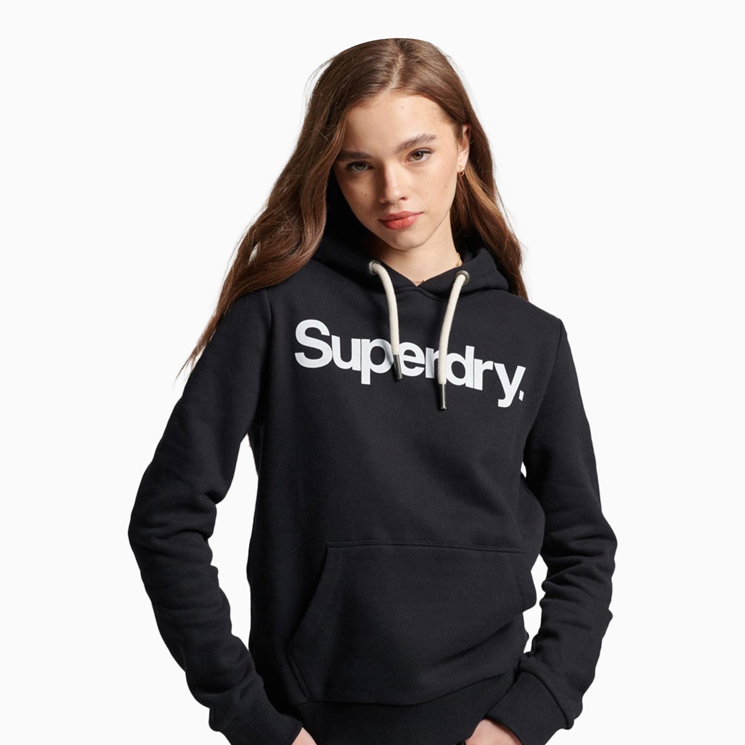 Ladies black hot sale superdry hoodie