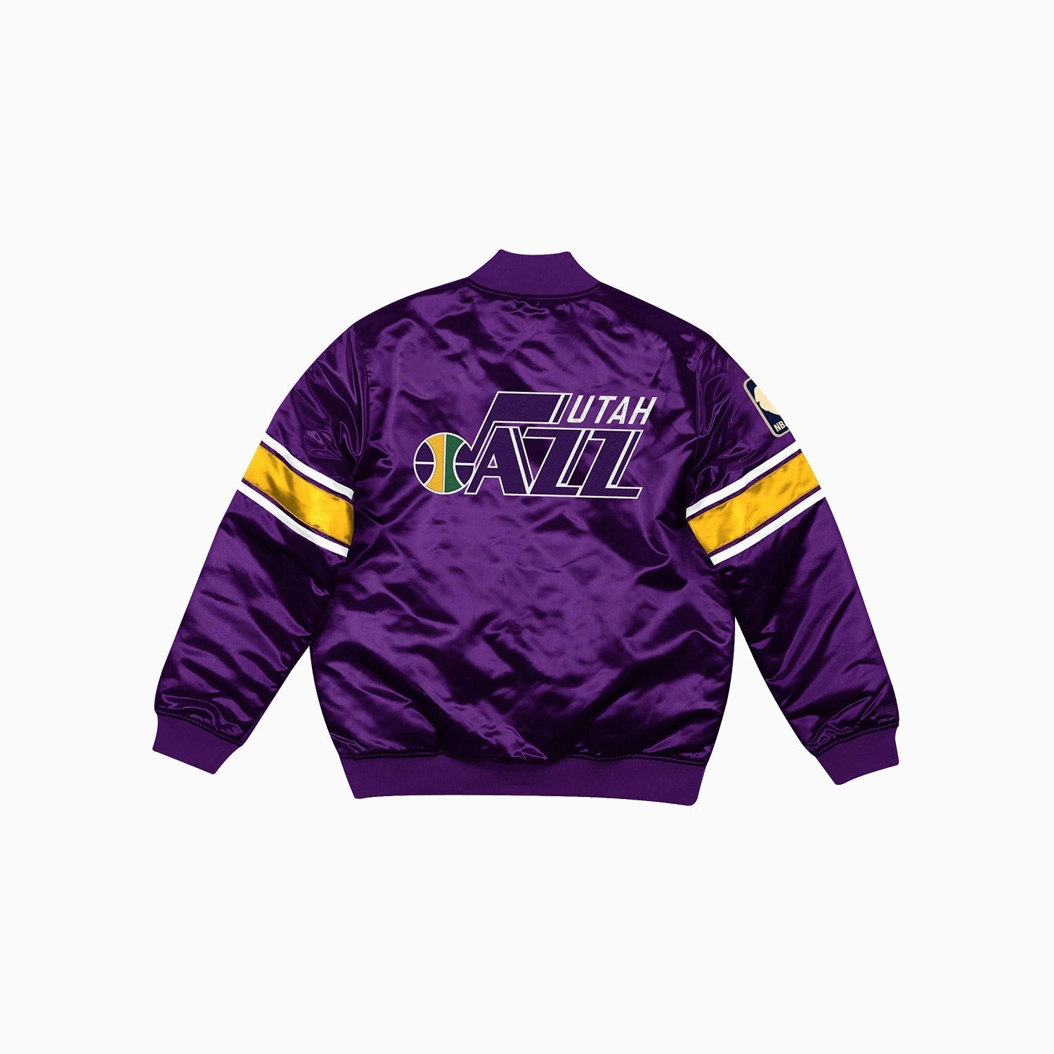 Jackets Mitchell & Ness Heavyweight Satin Los Angeles Lakers Jacket Purple